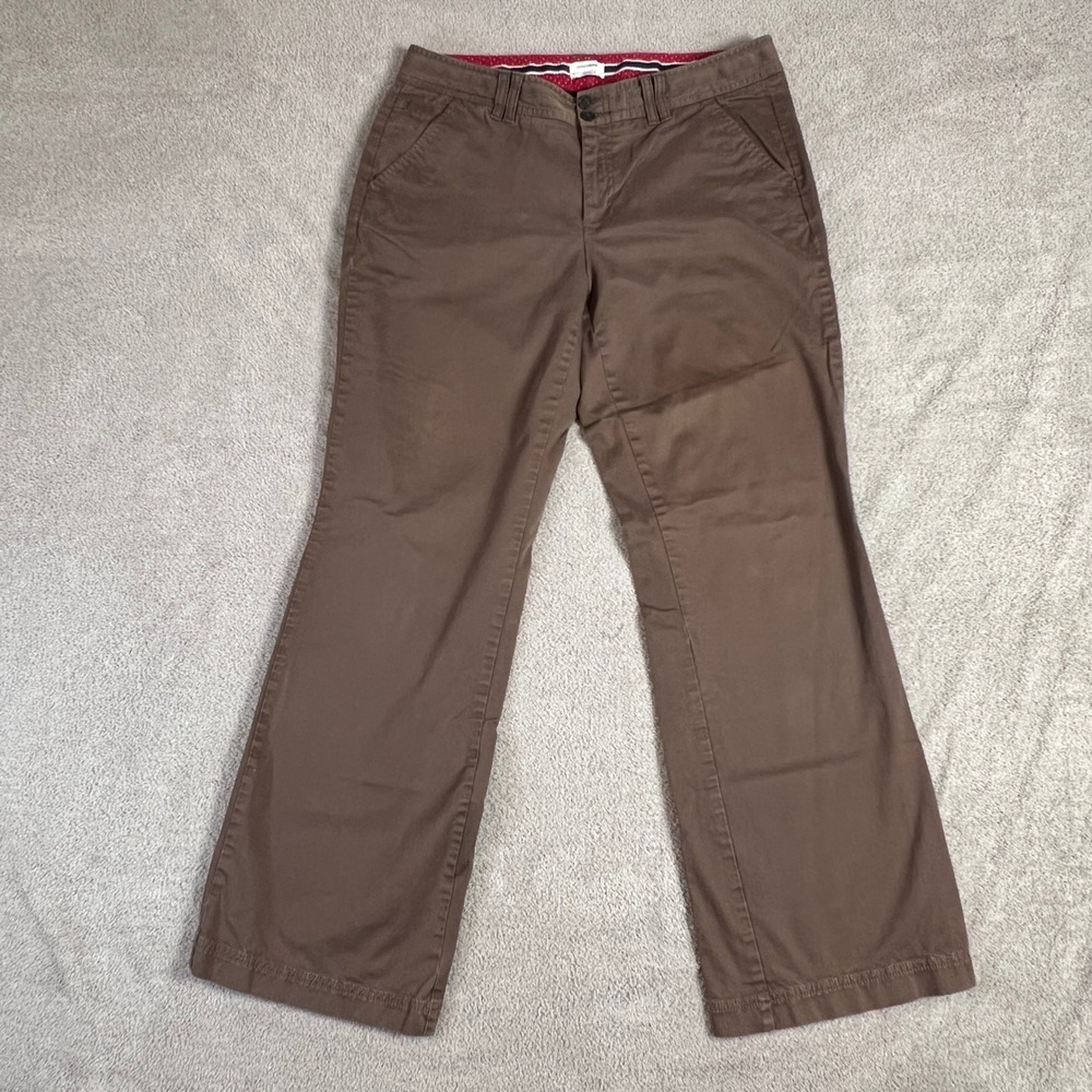 Dockers Women's Favorite Fit Khaki‎ Pants Brown Size 12 Bootcut Casual Trousers